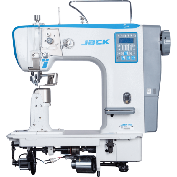 Jack S5-91 Колонковая автоматическая швейная машина с роликовым типом продвижения, верхней и нижней подачей и интеллектуальным управлением