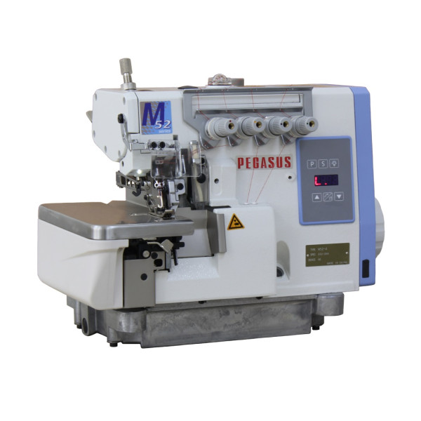 Pegasus M52-4/333-2X4/AE - высокоскоростной 4-ниточный оверлок со встроенным сервомотором и автоматическим подъемником лапки