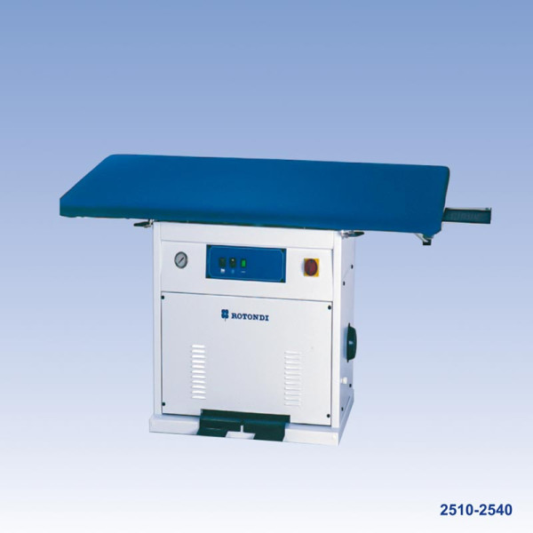 Rotondi 2560 Прямоугольный гладильный стол для трикотажа с вакуумом и пропариванием с нижней подушки, встроенный парогенератор