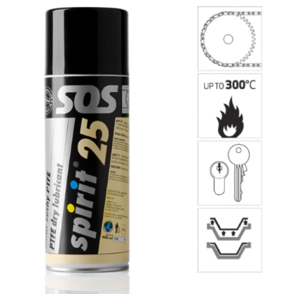 Spirit 25 - 400 мл сухая смазка спрей на основе PTFE