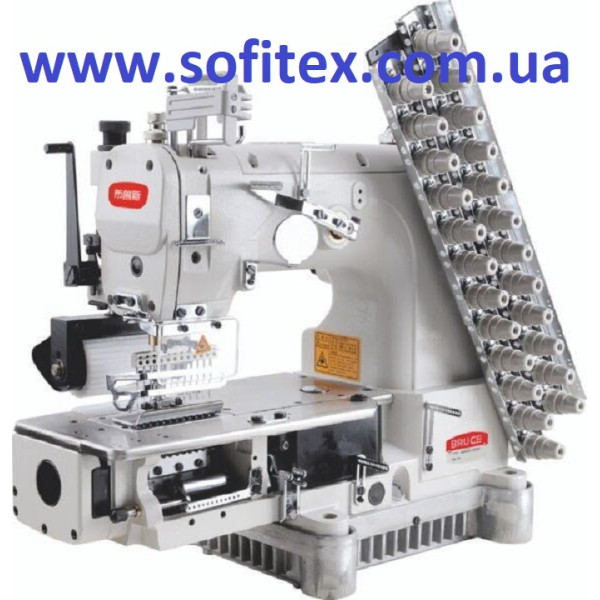 Bruce BRC-009VCDI-08064P Восьмиголкова швейна машина ланцюгового стібка з вбудованим приводом