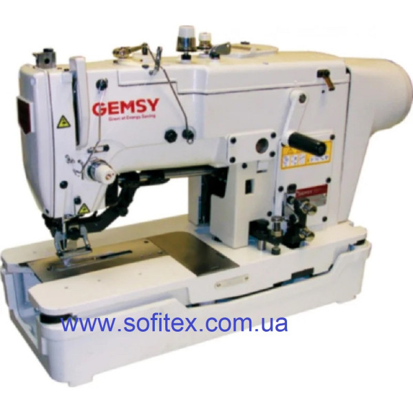 Gemsy GEM781D Промисловий петельний напівавтомат для виконання прямої петлі з вбудованим сервоприводом