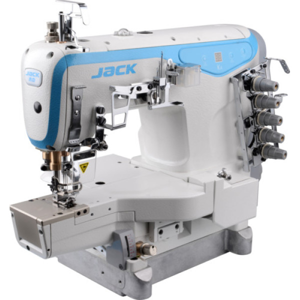 Jack JK-K4-D-01GB 364 Трехигольная распошивальная плоскошовная машина с цилиндрической платформой и прямым приводом