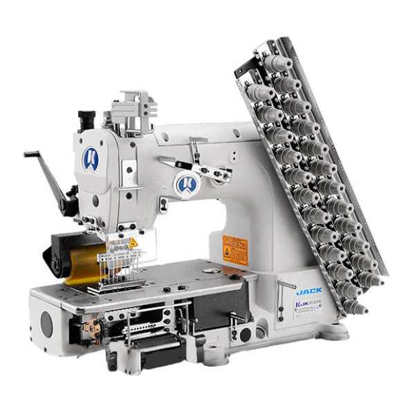 Jack JK-8009VCDI-12064P Двенадцатиигольная швейная машина цепного стежка со встроенным приводом