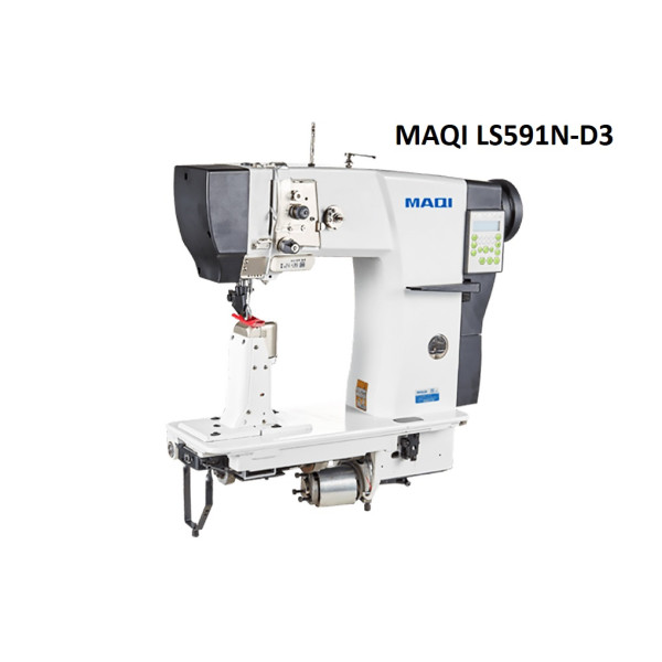 Maqi LS592N-D3 Двоголкова комп'ютерна колонкова промислова швейна машина з просуванням типу "ролик-ролик"