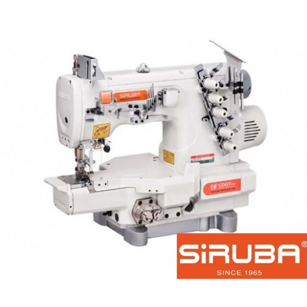 Siruba C007K-W122-356/CH Плоскошовна швейна машина (розпошивалка) з циліндричною платформою та верхнім розкладником