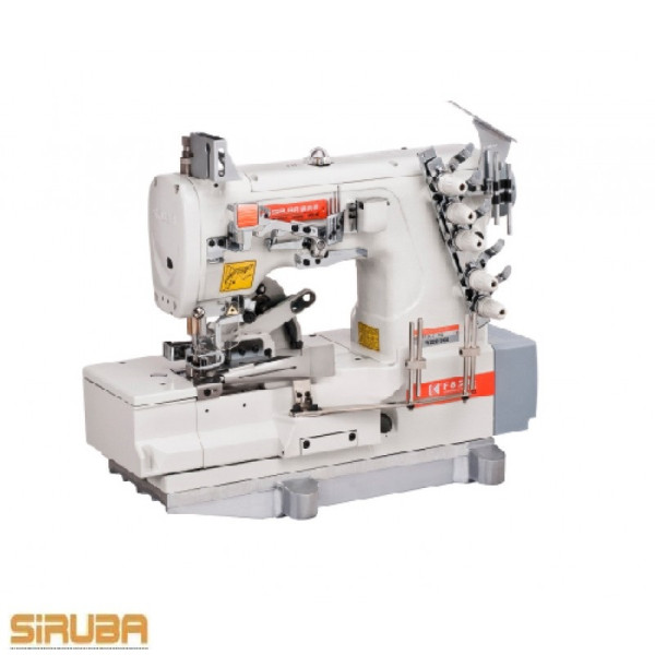 Siruba F007K-W222-356/FQ/FAC Плоскошовна швейна машина (розпошивалка) з пристроями подачі та пневмообрізання бейки
