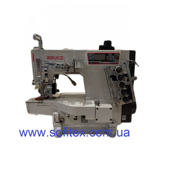 Bruce BRC-V5-UT-01GBx356/PL Промышленная распошивальная швейная машина с цилиндрической платформой,протяжным пуллером и автоматикой 