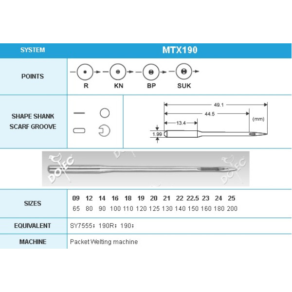 Игла Dotec MTx190 Упаковка 10 шт