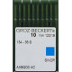 Голка Groz-Beckert 134-35S, 2134-35S, DPx35S для шкіри на колонкові машини 10 шт/уп