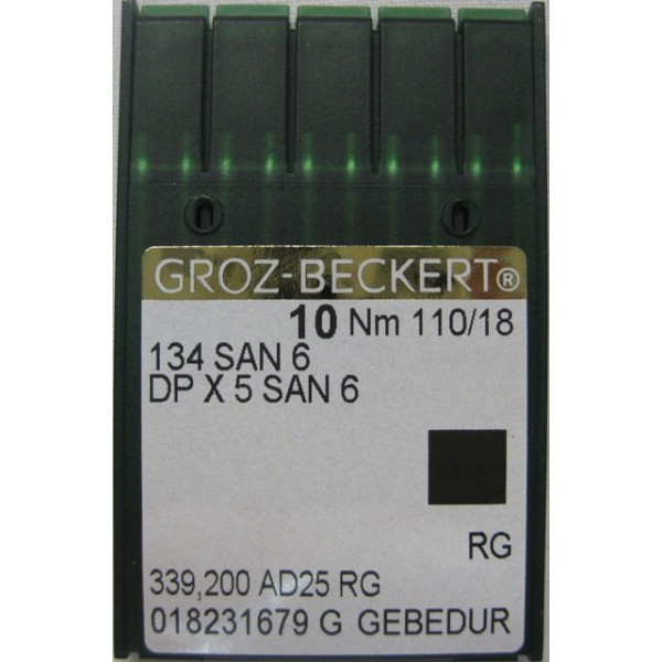 Голка Groz-Beckert 134 SAN 6 GEBEDUR покращена для джинсу 10 шт/уп