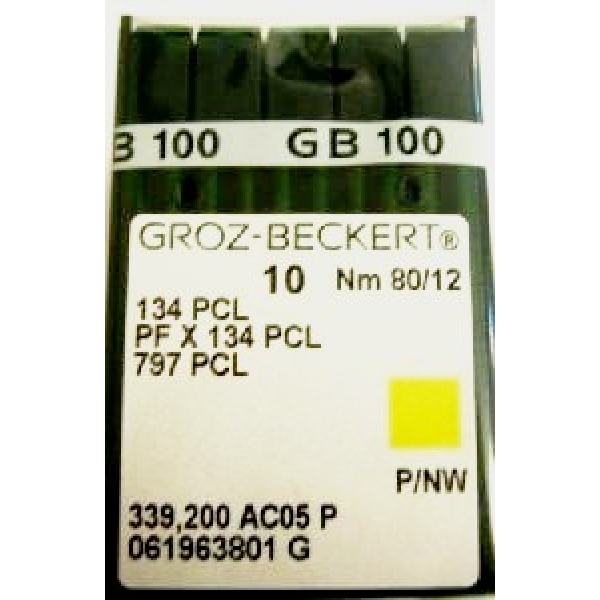 Игла Groz-Beckert 134PCL, PFx134PCL лопатка с толстой колбой 10 шт/уп