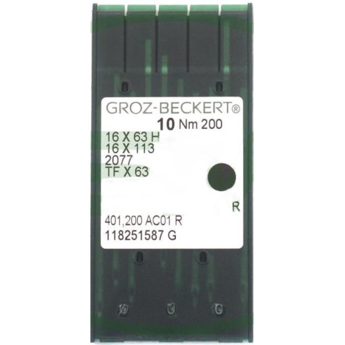 Голка Groz-Beckert 16x63 H, 16x113, 2077 в упаковці 10 шт