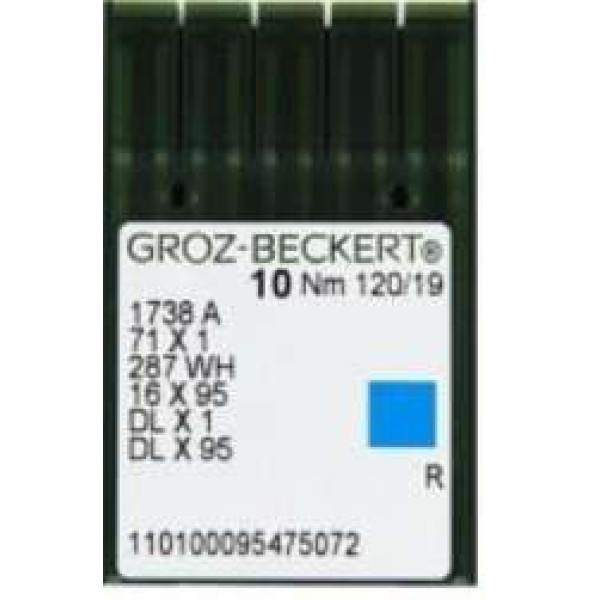 Игла Groz-Beckert 1738A, 71x1, 287WH, 16x95, DLx1, DLx95 с тонкой колбой 10 шт/уп