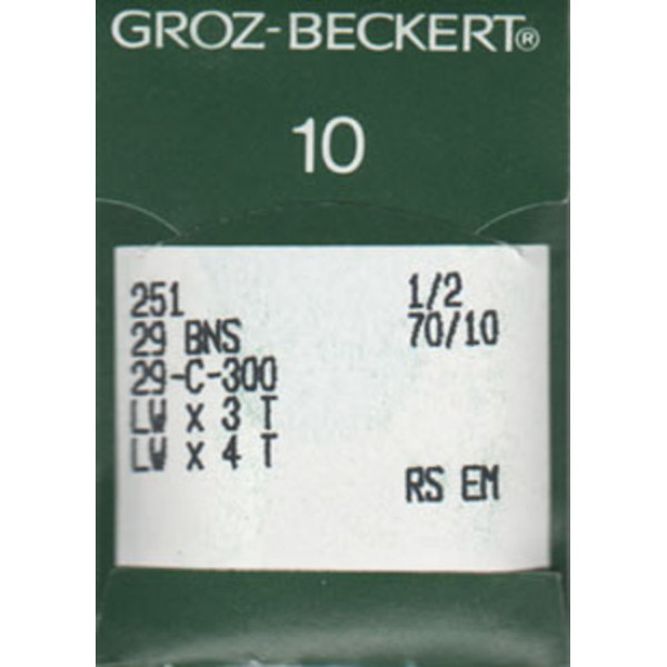 Голка Groz-Beckert 251, 29 BNS, 29-C-300 для підшивальної машини 10 шт/уп.
