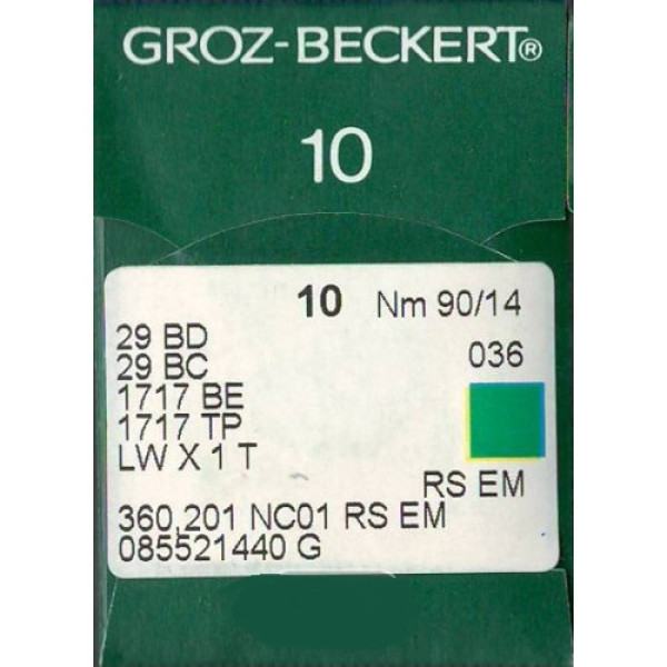 Голка Groz-Beckert 29BD, 29BC, 1717BE, LWx1T для підшивальної машини в упаковці 10 шт.