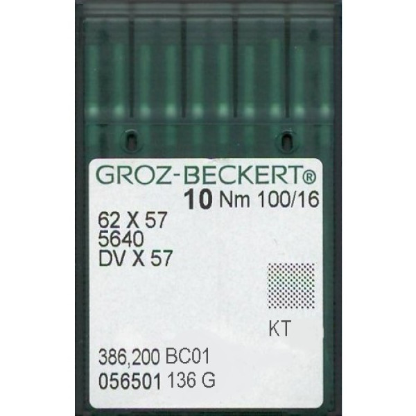 Игла Groz-Beckert 62x57, 5640, DVx57 KT №140 тефлоновая для многоигольной машины 10 шт/уп
