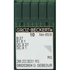Голка Groz-Beckert B27, 81x1, DCx27 GEBEDUR оверлочна з позолотою 10 шт/уп