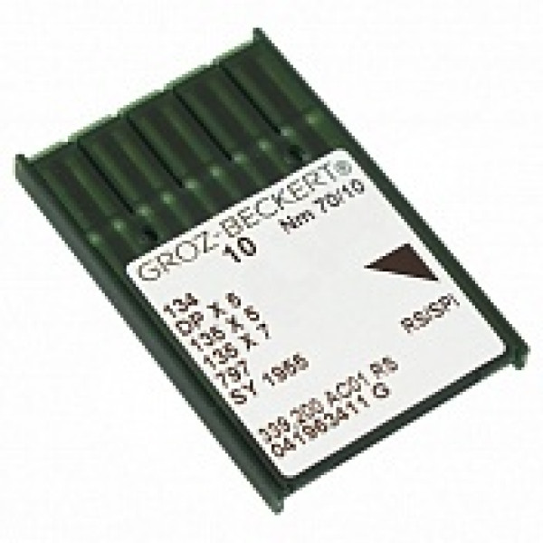 Голка Groz-Beckert 134, DPx5, 135x5 RS (SPI) з товстою колбою в упаковці 10 шт
