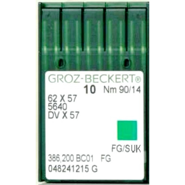 Игла Groz-Beckert 62x57, 5640, DVx57 FG под трикотаж на многоигольные машины 10 шт/уп
