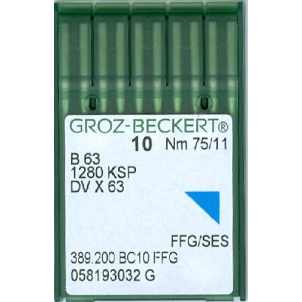 Игла Groz-Beckert B63/1280KSP/DVx63 FFG Упаковка 10шт