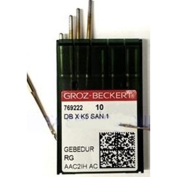 Игла Groz-Beckert DBxK5 SAN1 GEBEDUR вышивальная с позолотой 10 шт/уп