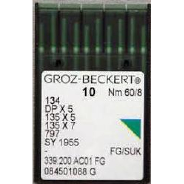 Игла Groz-Beckert 134, DPx5, 135x5 FG с толстой колбой для трикотажа 10 шт/уп