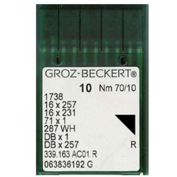 Игла Groz-Beckert DBx1,1738,16x257,71x1 с тонкой колбой 10 шт/уп