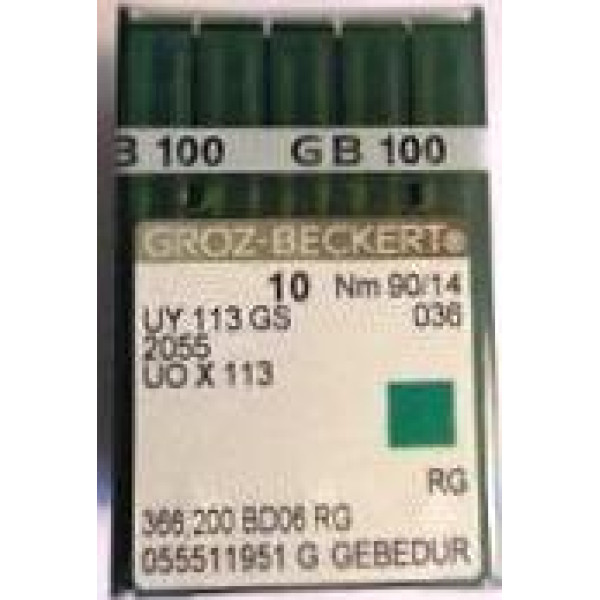 Голка Groz-Beckert UY113GS, 2055 GEBEDUR позолочена розшивна 10 шт/уп