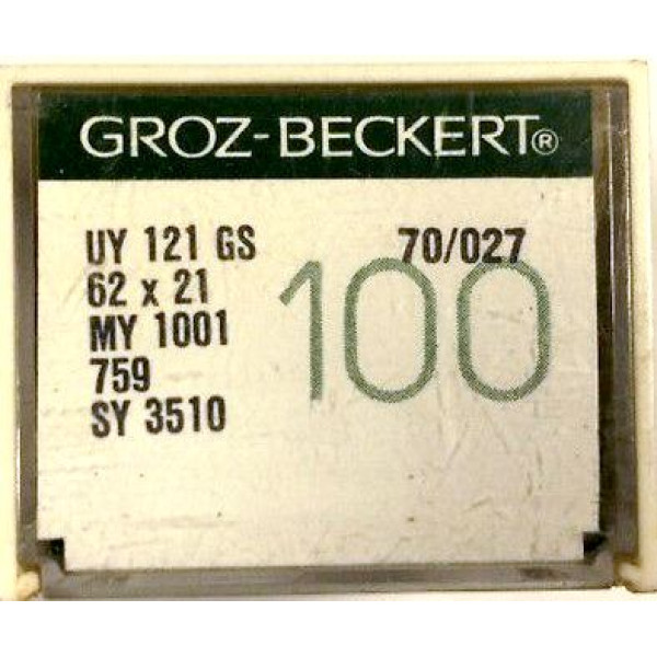 Голка Groz-Beckert UY121GS, 62x21, MY1001 №140 в упаковці 10 шт