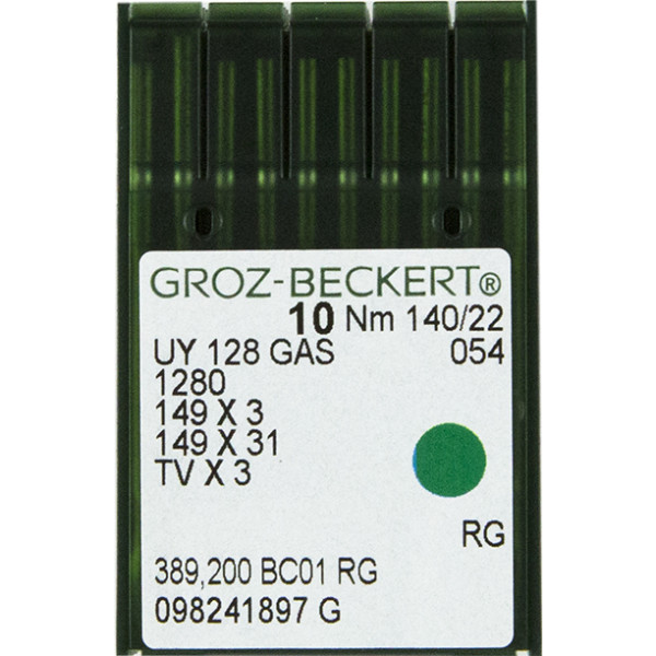 Игла Groz-Beckert UY128GAS, 1280, 149x3 для распошивальных машин 10 шт/уп