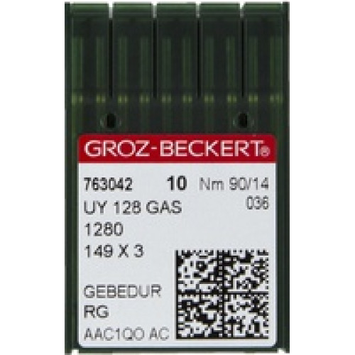 Голка Groz-Beckert UY128GAS SAN 6 GEBEDUR покращена розпошивальна для джинсу 10 шт/уп