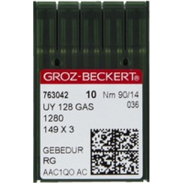 Игла Groz-Beckert UY128GAS SAN 6 GEBEDUR улучшенная распошивальная для джинса 10 шт/уп