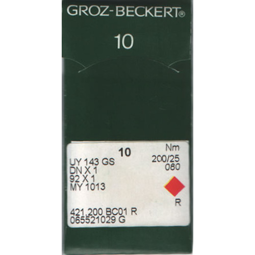 Голка Groz-Beckert UY143GS, 92x1, MY1013, DNx1 для мішкозашивальної машини 10 шт/уп