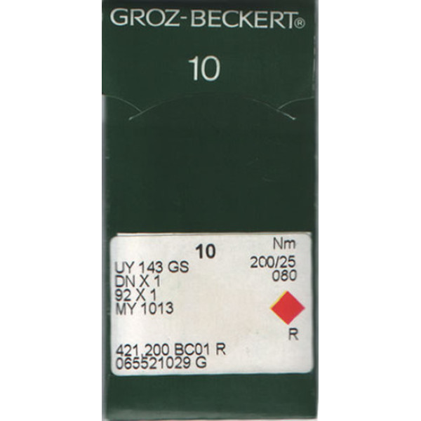 Игла Groz-Beckert UY143GS, 92x1, MY1013, DNx1 для мешкозашивочной машины 10 шт/уп