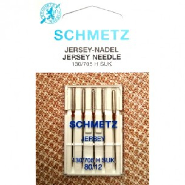 Иглы Schmetz для трикотажа JERSEY №80-90 для швейных машин 5шт