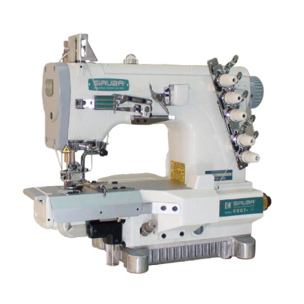 Siruba C007K-W812-356/CRL плоскошовна швейна машина (розпошивалка) з циліндричною платформою та пристроєм для лівостороннього підрізання матеріалу