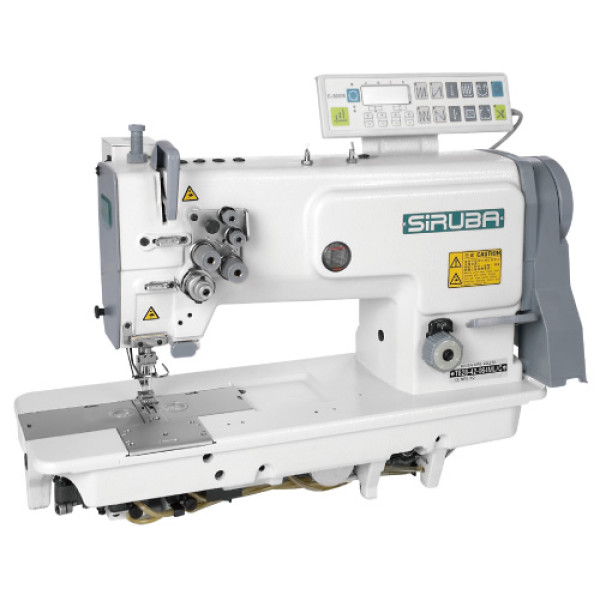 Siruba Т828-45-064М/C (Н/С) Двухигольная машина челночного стежка с автоматикой и встроенным сервоприводом